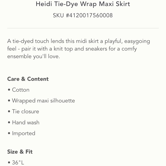Anthropologie NWOT Heidi Tie-Dye Wrap Skirt Size M - Picture 5 of 11